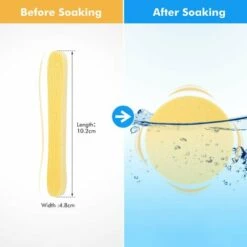 BENOBBY KIDS 50 St��ck Make-up-Schw?mme, Komprimierte Schwammstreifen, Gesichts-Make-up-Puff-Puff-Gesichtsreinigungsschwamm-Eimer -Angebote Fliesenleger-Werkzeug Store 65686659 3