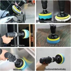 BENOBBY KIDS 11 St��ck Polierschw?mme 80mm Polierpad Polierpad Schwamm Polierset Mit M10 Bohrer Adapter Wollpolierpad Zum Polieren Schleifen Wachsen Auto -Angebote Fliesenleger-Werkzeug Store 65692328 4