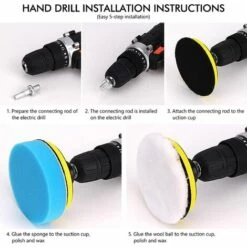 BENOBBY KIDS 11 St��ck Polierschw?mme 80mm Polierpad Polierpad Schwamm Polierset Mit M10 Bohrer Adapter Wollpolierpad Zum Polieren Schleifen Wachsen Auto -Angebote Fliesenleger-Werkzeug Store 65692328 5