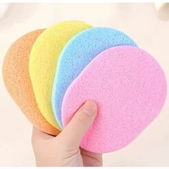 BENOBBY KIDS Nat��rlicher Reinigungsschwamm, Reinigungsschwamm, Dicker Algenblasenschwamm, Tiefenreinigung Des Gesichts (zuf?llige Farbe)
