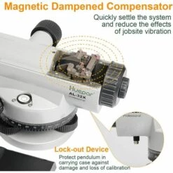 BENOBBY KIDS AL-32X Optisches Nivellierger?t, Gll-Lasernivellierger?t Mit Magnetisch Ged?mpftem, Selbstnivellierendem Kompensator, 32-fache Vergr??erung, 1,6 Mm/30 M Nivelliergenauigkeit, Inklusive Tragetasche -Angebote Fliesenleger-Werkzeug Store 65693250 4