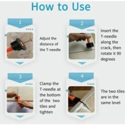 LITZEE Fliesen Nivelliersystem, 100 Pcs Fliesenausgleichssystem Bodenbelag Wand Kunststoff Clip Verstellbar Locator Spacer Zange Level Wedge Handwerkzeug Wiederverwendbar Kit -Angebote Fliesenleger-Werkzeug Store 65823647 5