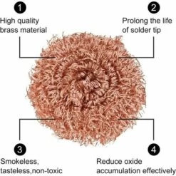 ILOVEMILAN Schweißlötkolben-Spitzenreiniger, Lötspitze Mit Reinigungsschwamm Aus Messingdraht, W/Ständer-Set-Halter Gold, Kein Wasser Erforderlich, Bronze -Angebote Fliesenleger-Werkzeug Store 65828125 5