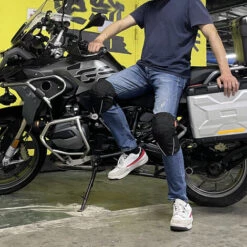 SUPERSELLER Paar Motorradfahren Knieschützer Verstellbare Knieschützer Größe L -Angebote Fliesenleger-Werkzeug Store 65947582 4