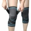 ILOVEMILAN 2-teilige Knieschützer, Verstellbare Elastische Knieschützer, Sport-Kompressions-Knieschützer, Patellar- Und Bänder-Knieschützer, Arthrose-Knieschützer, Atmungsaktiv Und Unisex-Blau (M)