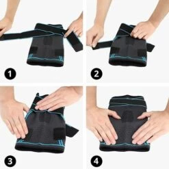 ILOVEMILAN 2-teilige Knieschützer, Verstellbare Elastische Knieschützer, Sport-Kompressions-Knieschützer, Patellar- Und Bänder-Knieschützer, Arthrose-Knieschützer, Atmungsaktiv Und Unisex-Blau (M) -Angebote Fliesenleger-Werkzeug Store 65948747 4