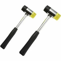 GESCHENKE 2-teiliger Gummihammer, Rutschfester Gummihammer, Auswechselbarer Doppelkopf-Nylonhammer (25mm Und 40mm)