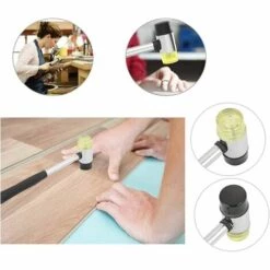 GESCHENKE 2-teiliger Gummihammer, Rutschfester Gummihammer, Auswechselbarer Doppelkopf-Nylonhammer (25mm Und 40mm) -Angebote Fliesenleger-Werkzeug Store 65951009 5