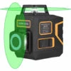 HAPPYSHOPPING 2D Kreuzlinienlaser Mit Halterung 30M/ 98FT Selbstnivellierend 2 X 360 Grad Horizontaler Und Vertikaler Grüner Strahl Wiederaufladbar 8 Laserlinien Marker 4 Helligkeitsstufen 4 Arbeitsmodi