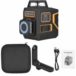 HAPPYSHOPPING 2D Kreuzlinienlaser Mit Halterung 30M/ 98FT Selbstnivellierend 2 X 360 Grad Horizontaler Und Vertikaler Grüner Strahl Wiederaufladbar 8 Laserlinien Marker 4 Helligkeitsstufen 4 Arbeitsmodi -Angebote Fliesenleger-Werkzeug Store 66162310 5