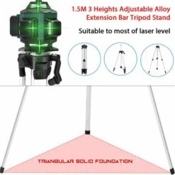 LIFCAUSAL Multifunktionaler 16-grüner Linienlaser, 3 °, Selbstnivellierende Funktion, Nivellierwerkzeug, Omnidirektionaler Bodenwandaufkleber, Heimwerker-Werkzeugset Mit Stativ -Angebote Fliesenleger-Werkzeug Store 66166692 5