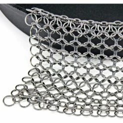 PERLE RARE Mesh Schwamm Edelstahlschwamm Stahl Topfbürste (L (21x21cm)) -Angebote Fliesenleger-Werkzeug Store 66337689 3