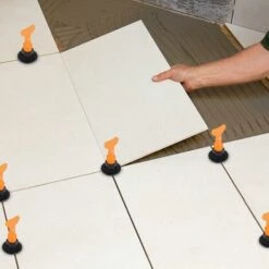 HELLO KITTY BAIN 100 Stück Wiederverwendbares Fliesen-Nivelliersystem, Rutschfester Positionierungs-T-Abstandshalter