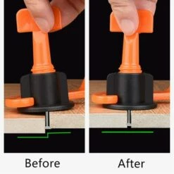 BEARSU 100 Stück Fliesen-Nivellierer Mit Spezialschlüssel Zum Nivellieren Von Fliesen – Wiederverwendbare Bauwerkzeuge -Angebote Fliesenleger-Werkzeug Store 66404594 4