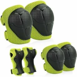 DONTODENT Kinderschutzausrüstung, Knieschützer Und Handgelenkschützer Für Scooter-Fahrräder (grün)