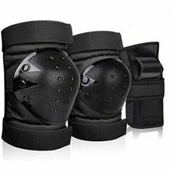 ECHOO Inliner Protection Kit Für Erwachsene Kinder, 6 In 1 Schutzsets Inlineskates Knieschützer, Ellbogenschützer, Handgelenkschützer Für Radfahren/Rollschuhlaufen/Skating/Scooter/Skateboarding, Größe:M