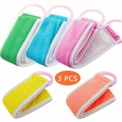 READCLY-3pcs Luffa Rückenpeeling Luffa Doppelseitiger Duschwäscher Schrubbriemen Körper Badeschwamm