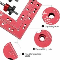 READCLY 90-Grad-Positionierungswinkel Mit 2 Winkelklemmen Und 4 Schrauben, 160 X 160 Mm Aluminium-L-Typ-90°-Winkelklemme, L-Typ-Zimmermannswerkzeug Für 90-Grad-Winkelklemme -Angebote Fliesenleger-Werkzeug Store 66736353 2
