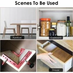 READCLY 90-Grad-Positionierungswinkel Mit 2 Winkelklemmen Und 4 Schrauben, 160 X 160 Mm Aluminium-L-Typ-90°-Winkelklemme, L-Typ-Zimmermannswerkzeug Für 90-Grad-Winkelklemme -Angebote Fliesenleger-Werkzeug Store 66736353 5