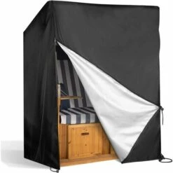 LTS FAFA Schutzhülle Für Strandstühle Mit Verstellbaren Kordelzügen, Wind-, Winter- Und UV-beständigem 420D Oxford-Gewebe (135 X 105 X 175/140 Cm)