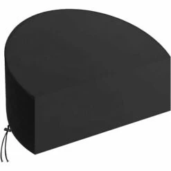 LTS FAFA Sonneninsel-Abdeckung Halbrund 420D Winddicht Wasserdicht Anti-UV-Sonneninsel Gartenmöbel-Abdeckung Schutzhülle Mit Verstellbarem Riemen Und Kordelzug (235 * 84 * 120 Cm)