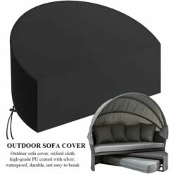 LTS FAFA Sonneninsel-Abdeckung Halbrund 420D Winddicht Wasserdicht Anti-UV-Sonneninsel Gartenmöbel-Abdeckung Schutzhülle Mit Verstellbarem Riemen Und Kordelzug (235 * 84 * 120 Cm) -Angebote Fliesenleger-Werkzeug Store 66824762 3