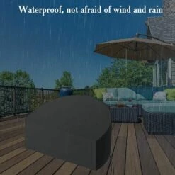 LTS FAFA Sonneninsel-Abdeckung Halbrund 420D Winddicht Wasserdicht Anti-UV-Sonneninsel Gartenmöbel-Abdeckung Schutzhülle Mit Verstellbarem Riemen Und Kordelzug (235 * 84 * 120 Cm) -Angebote Fliesenleger-Werkzeug Store 66824762 5