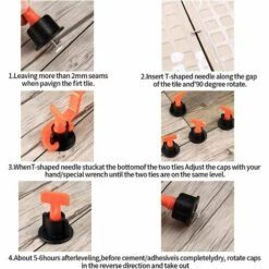 DECKON Fliesen Nivelliersystem, 50 Stück Fliesen Nivellierer, Fliesen Nivelliersystem Kit Für Wand- Und Bodenbauwerkzeuge, Mit Spezialschlüssel 8 DECKON Fliesen Nivelliersystem, 50 Stück Fliesen Nivellierer, Fliesen Nivelliersystem Kit Für Wand- Und Bodenbauwerkzeuge, Mit Spezialschlüssel -Angebote Fliesenleger-Werkzeug Store 66979419 4