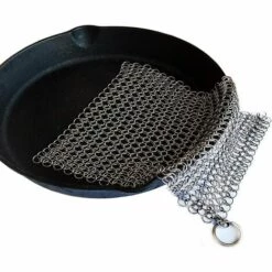 DECKON Maschenschwamm Edelstahlschwamm Stahlpfannenbürste (7 Zoll)