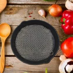 DECKON Maschenschwamm Edelstahlschwamm Stahlpfannenbürste (7 Zoll) -Angebote Fliesenleger-Werkzeug Store 66981248 5