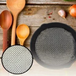 DECKON Mesh-Schwamm Edelstahlschwamm Stahlpfannenbürste (8 Zoll) -Angebote Fliesenleger-Werkzeug Store 66981495 4