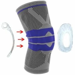 DECKON Stück Silikon-Voll-Knieschoner-Gurt Patella Medial Support Starker Meniskus-Kompressionsschutz Sport-Pads Laufkorb