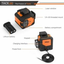 PEDY Kreuzlinienlaser 3x360° Linienlaser, Grün, 40m, 3D Laser Level Mit 5200mAh Lithiumakku Und USB Ladegerät,Selbstnivellierungslinienlaser Mit Pulsfunktion, Schwenkbarer Magnethalterung -Angebote Fliesenleger-Werkzeug Store 66991585 4