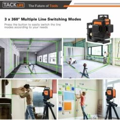 PEDY Kreuzlinienlaser 3x360° Linienlaser, Grün, 40m, 3D Laser Level Mit 5200mAh Lithiumakku Und USB Ladegerät,Selbstnivellierungslinienlaser Mit Pulsfunktion, Schwenkbarer Magnethalterung -Angebote Fliesenleger-Werkzeug Store 66991585 5