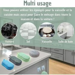 BENOBBY KIDS Set Mit 6 Wiederverwendbaren, Waschbaren, Antibakteriellen Mikrofaserschw?mmen, Umweltfreundliche Schrubbschw?mme -Angebote Fliesenleger-Werkzeug Store 67067320 3