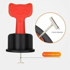 ECHOO 200 Stück 1,5 Mm Ersatznadeln Aus Stahl Für Fliesen- Und Bodennivellierungssystem, Austauschbare Und Wiederverwendbare Stifte Für Wand- Und Bodenkonstruktionen -Angebote Fliesenleger-Werkzeug Store 67269527 3