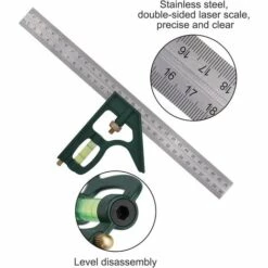 RHAFAYREKombinationswinkellineal, Kombinationswinkel Mit Wasserwaage Und Markierungswerkzeug, Kombinationswinkel Aus Edelstahl, Verstellbarer Zimmermannswinkel Aus Metall Zum Messen, Markieren Und Zeichnen 300 Mm Schwarz -Angebote Fliesenleger-Werkzeug Store 67282761 4