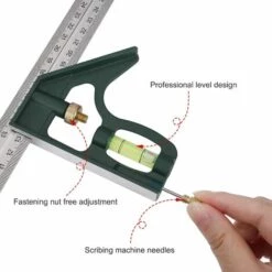 RHAFAYREKombinationswinkellineal, Kombinationswinkel Mit Wasserwaage Und Markierungswerkzeug, Kombinationswinkel Aus Edelstahl, Verstellbarer Zimmermannswinkel Aus Metall Zum Messen, Markieren Und Zeichnen 300 Mm Schwarz -Angebote Fliesenleger-Werkzeug Store 67282761 5