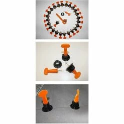 DONTODENT Fliesen-Nivellierer, Fliesen-Positionierungs-Nivellierer, 50-teiliges Nivellierungs- Und Nivellierungssystem-Nivellierungs-Kit, Wiederverwendbares Fliesen-Nivellierer-Kit. (Pendel) -Angebote Fliesenleger-Werkzeug Store 67383713 3