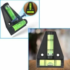 HEGUYEY 3 Stück Kleine Wasserwaage, T-Typ-Wasserwaage, Kunststoff-Mini-Wasserwaage, Taschenwaage, Mini-Wasserwaagen-Zubehör Für Wohnmobile Oder Wohnwagen – 58 X 43 X 13 Mm -Angebote Fliesenleger-Werkzeug Store 67496431 3