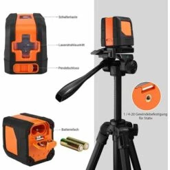 GIZCAM Kreuzlinienlaser, Linienlaser, 15 M, 110° Horizontal Und Vertikal Selbstnivellierend, Magnetische Schwenkhalterung, 360° Drehbar, Für Den Innenbereich, Tragbare Tasche -Angebote Fliesenleger-Werkzeug Store 67677087 3