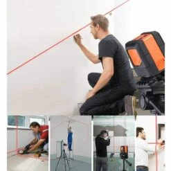 GIZCAM Kreuzlinienlaser, Linienlaser, 15 M, 110° Horizontal Und Vertikal Selbstnivellierend, Magnetische Schwenkhalterung, 360° Drehbar, Für Den Innenbereich, Tragbare Tasche -Angebote Fliesenleger-Werkzeug Store 67677087 5