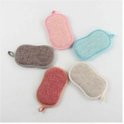 ECHOO Geschirrspülschwamm, Waschbar, Antibakteriell, Mikrofaser, Wiederverwendbar, Doppelschwamm, Scheuerschwämme Für Antihaft-Töpfe, Pfannen, Töpfe (4 Stück Schwamm) -Angebote Fliesenleger-Werkzeug Store 67696312 3