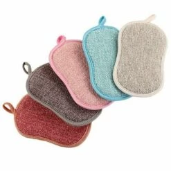 ECHOO Geschirrspülschwamm, Waschbar, Antibakteriell, Mikrofaser, Wiederverwendbar, Doppelschwamm, Scheuerschwämme Für Antihaft-Töpfe, Pfannen, Töpfe (4 Stück Schwamm) -Angebote Fliesenleger-Werkzeug Store 67696312 5