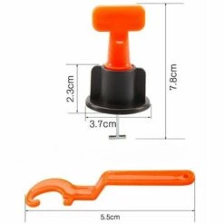 ECHOO 100 Stück T-Lock-Zangen Fliesen-Nivellierungs-Bodenwand-Fliesen-Bodennivellierer-Fliesen-Werkzeug