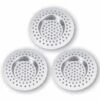 MONLY Küchenfilter Aus Edelstahl (3er-Set) – Duschhaarfänger 7,5 X 7,5 Cm, Duschhaarfilter 90 Löcher, Küchenspülengitter, Küchenzubehör, Badezimmer, Küche