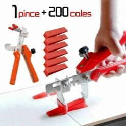 ECHOO Fliesen-Nivellierer Nivelliersystem-Kit Für Keramische Wandbauwerkzeuge (200 Keile + 1 Klemme) -Angebote Fliesenleger-Werkzeug Store 67934468 5