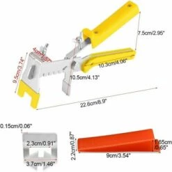 ECHOO Fliesen-Nivelliersystem Mit 600 Clips, 200 Keilen Und 1 Klemme, 1,5-mm-Fliesen-Nivellierbasis-Set, Fliesen-Nivellierwerkzeuge -Angebote Fliesenleger-Werkzeug Store 67934869 3