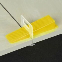 ECHOO Fliesen Nivelliersystem Keile, Keil Nivellierer Fliesen Abstandshalter Fliesen Nivellierer Abstandshalter Clips Keile, 100 Stück, Gelb -Angebote Fliesenleger-Werkzeug Store 68086548 3