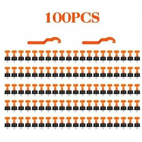 ECHOO 100 Stück T-Lock-Fliesenklemme Mit 2 Minischlüsseln, Nivelliersystem, Bodenfliesen, Wand, Bodenfliesen, Nivellierwerkzeug 2 ECHOO 100 Stück T-Lock-Fliesenklemme Mit 2 Minischlüsseln, Nivelliersystem, Bodenfliesen, Wand, Bodenfliesen, Nivellierwerkzeug – Bild 2